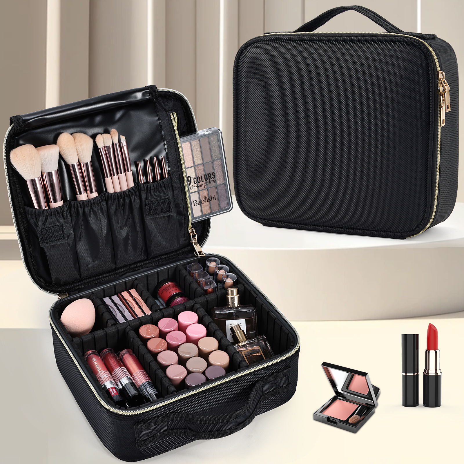 Beauty Makeup Bag - Cosmetic Case Makeup Bag Vanity Travel