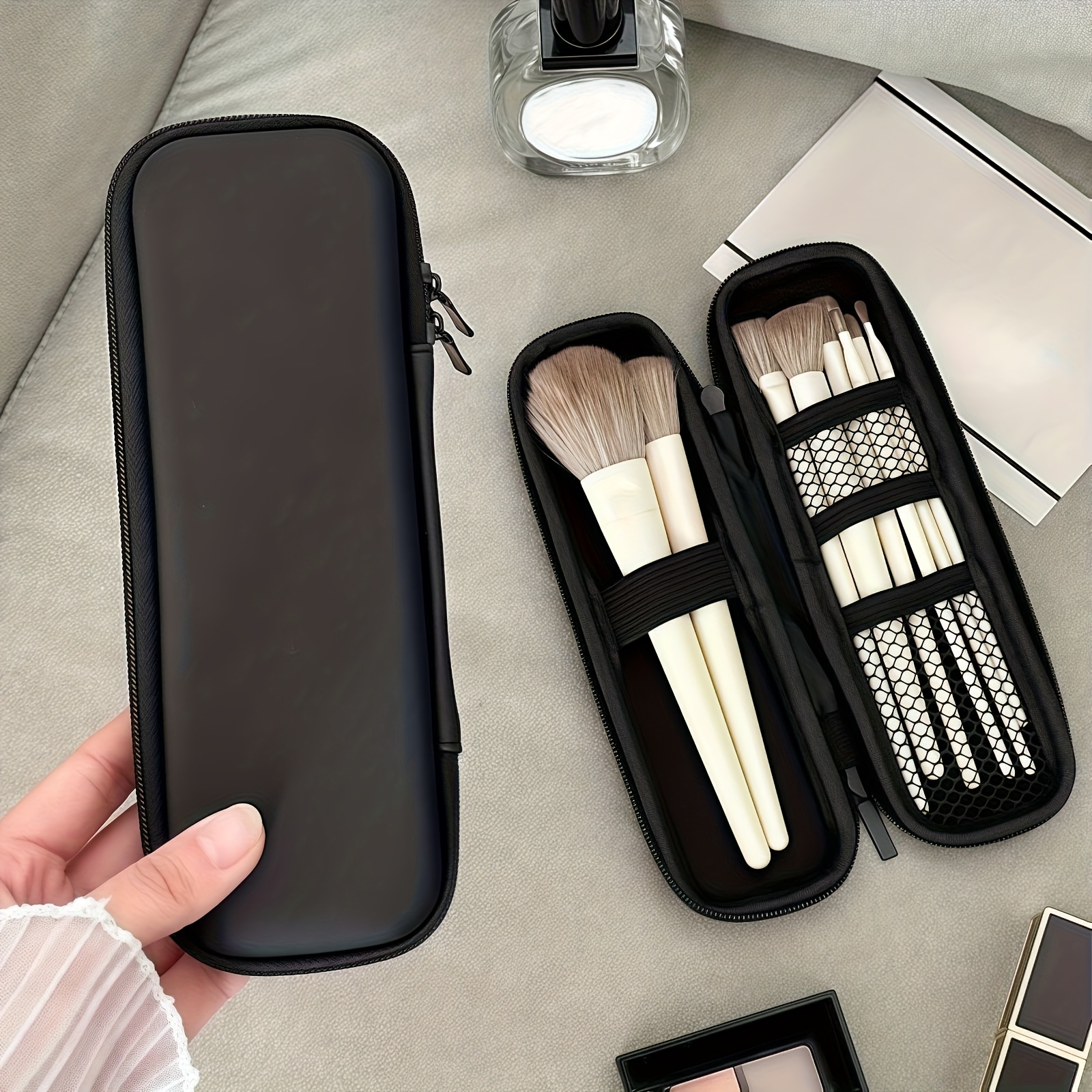 Beauty Makeup Bag - Portable Makeup Brush Organizer Case -