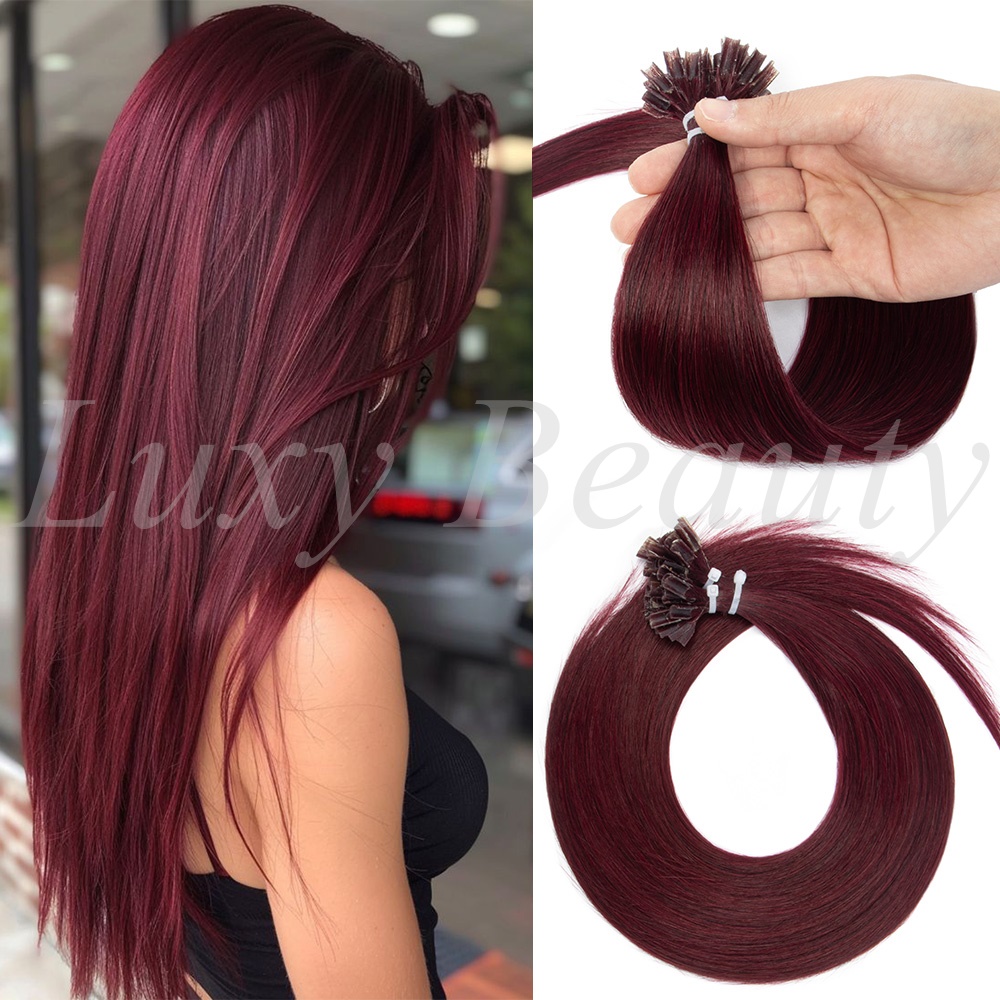 Natural Burgundy U Tip Hair Ex - Pure Beauty Hair & Makeup recensie en prijs