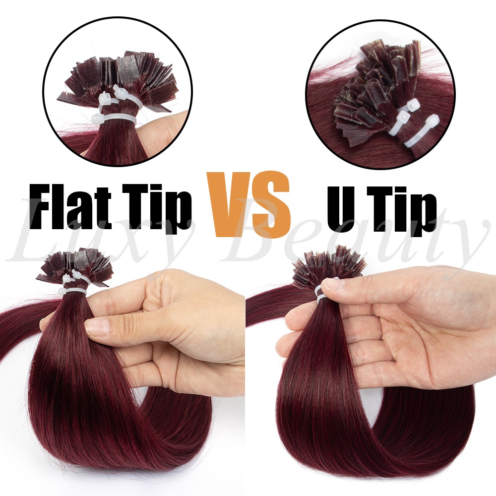 Natural Burgundy U Tip Hair Ex - Pure Beauty Hair & Makeup recensie en prijs