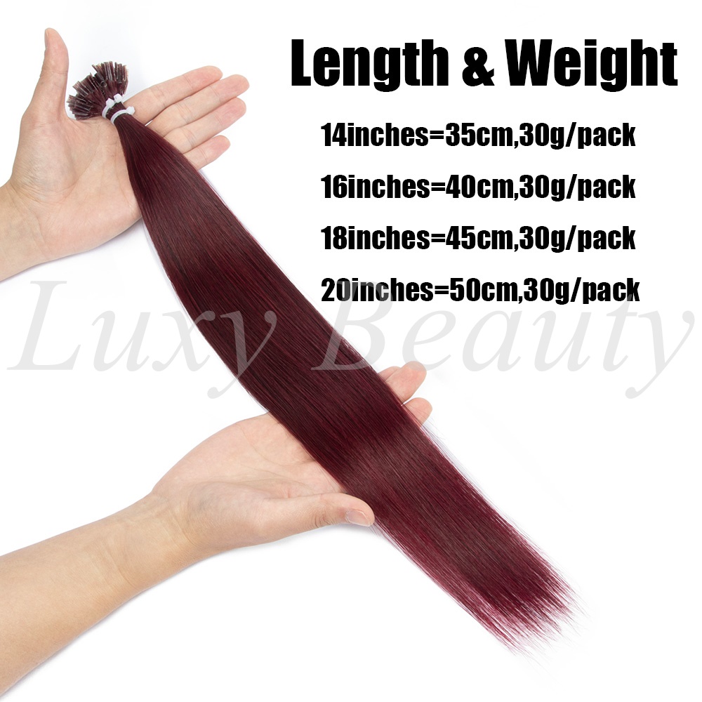 Natural Burgundy U Tip Hair Ex - Pure Beauty Hair & Makeup recensie en prijs