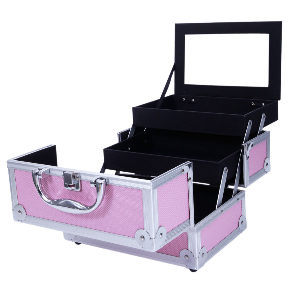 Pink Aluminum Alloy Makeup Cas - Beauty Makeup Bag recensie en prijs