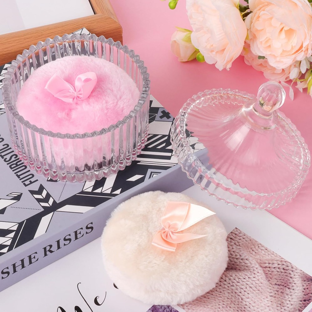 Powder Puff with Glass Storage - Beauty Makeup Tool Collection recensie en prijs