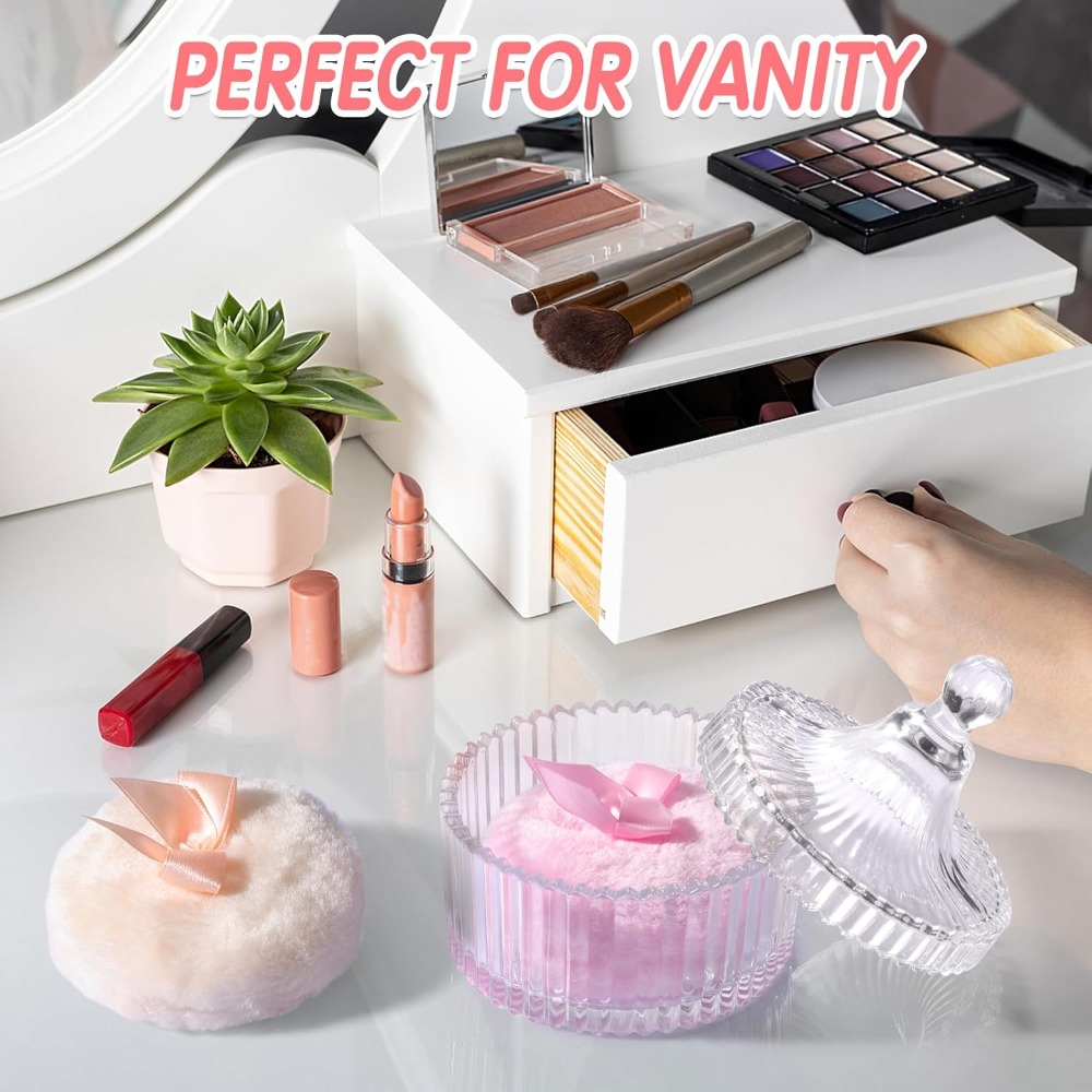 Powder Puff with Glass Storage - Beauty Makeup Tool Collection recensie en prijs