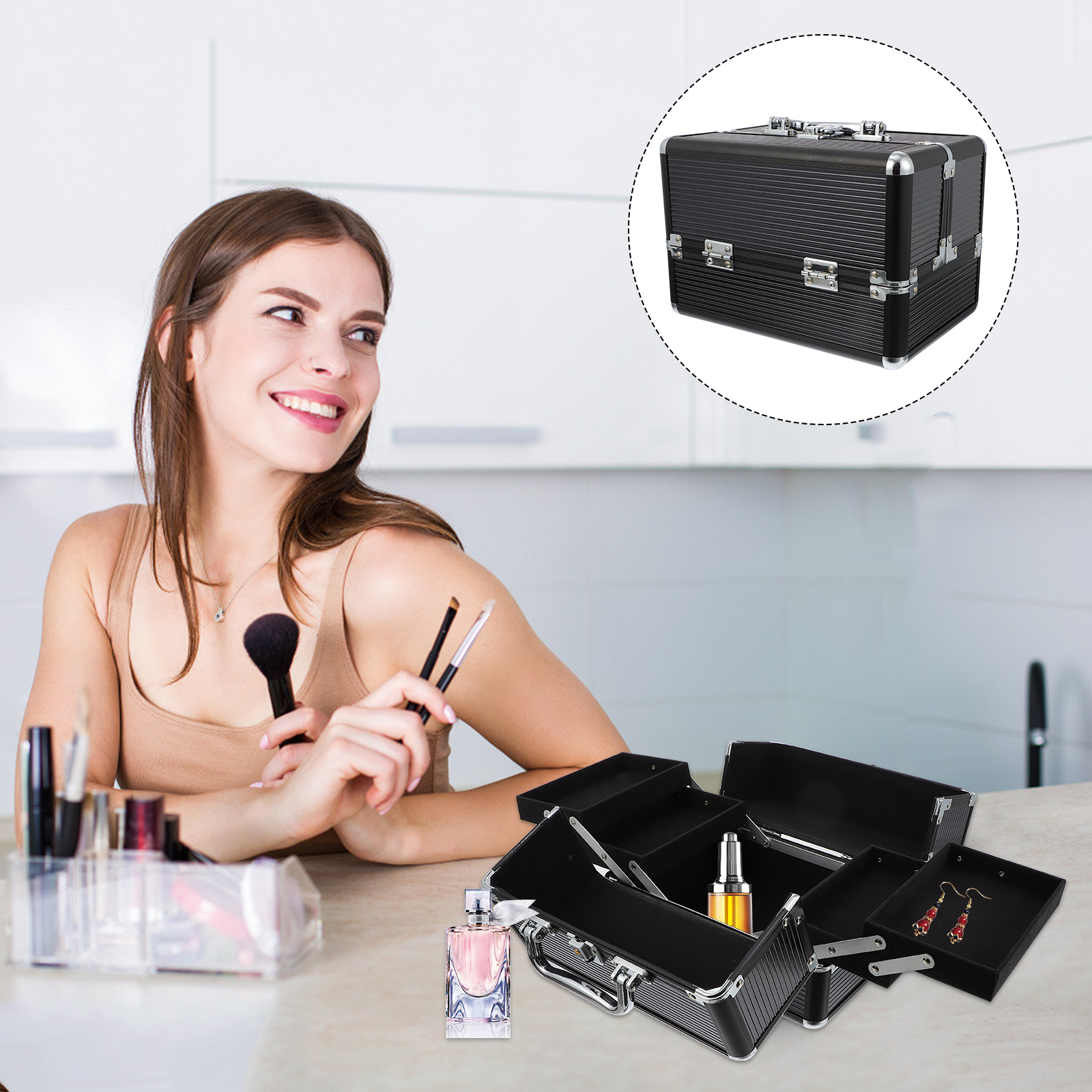 Makeup Case Handheld Storage C - Beauty Makeup Bag recensie en prijs