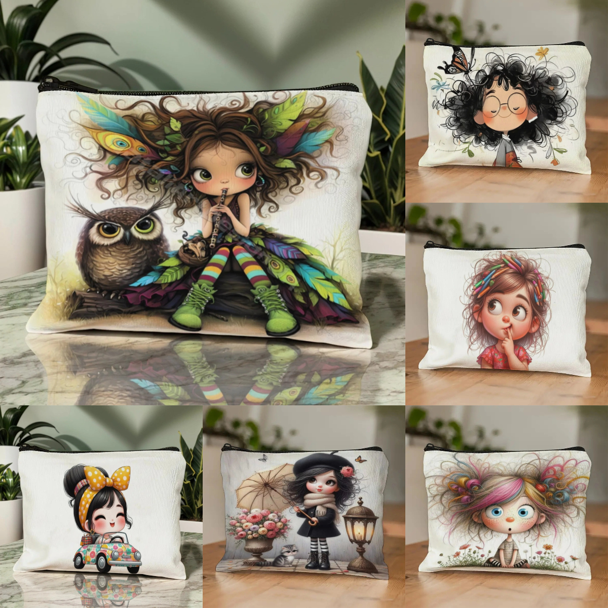 Cartoon Girl Makeup Bag Zipper - Beauty Makeup Bag recensie en prijs