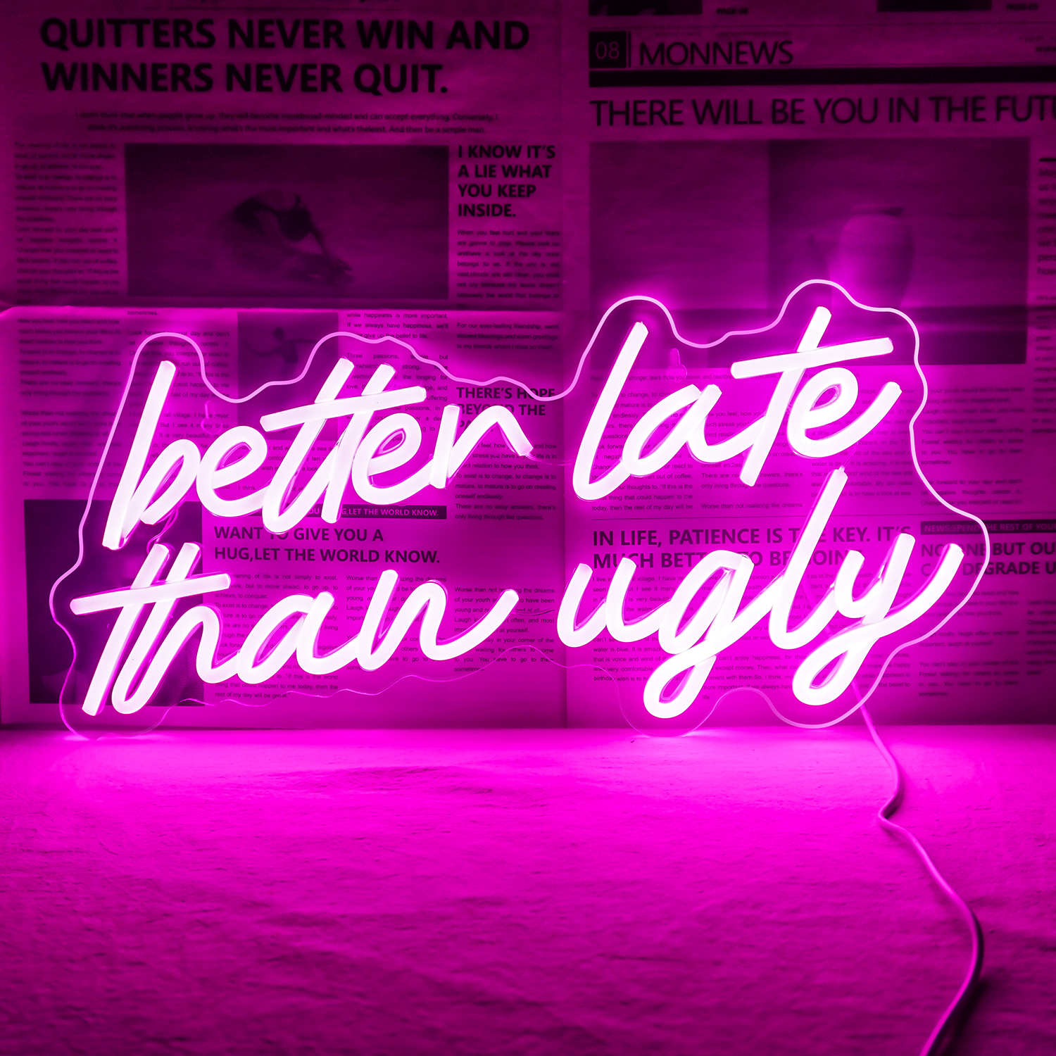 Better Late Than Ugly Neon Sig - Beauty Makeup Bar recensie en prijs