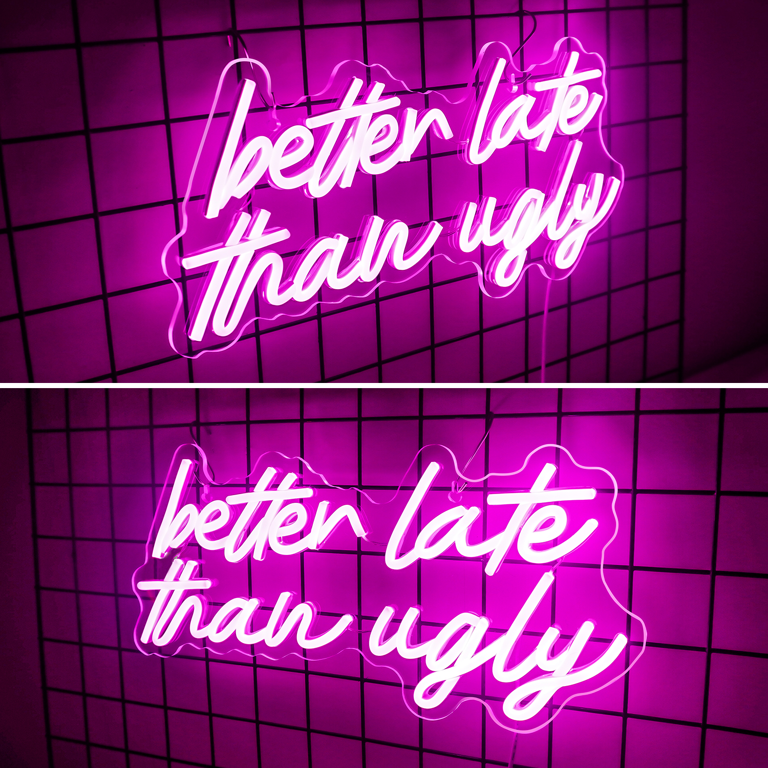 Better Late Than Ugly Neon Sig - Beauty Makeup Bar recensie en prijs